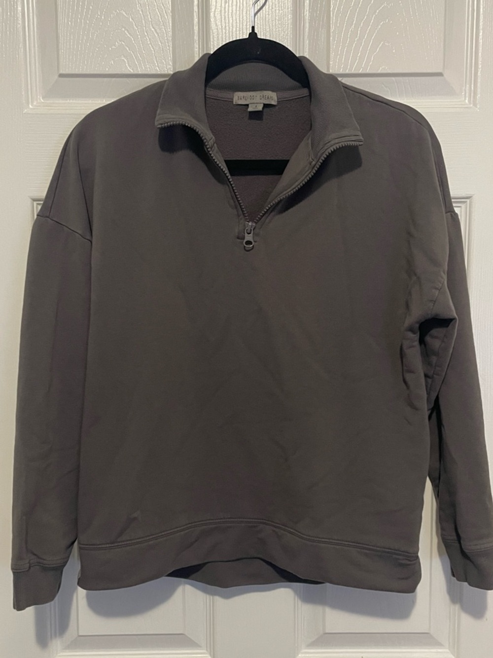 Barefoot Dreams 1/4 Zip Pullover - Charcoal Gray